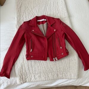 IRO Red Women’s Moto Jacket